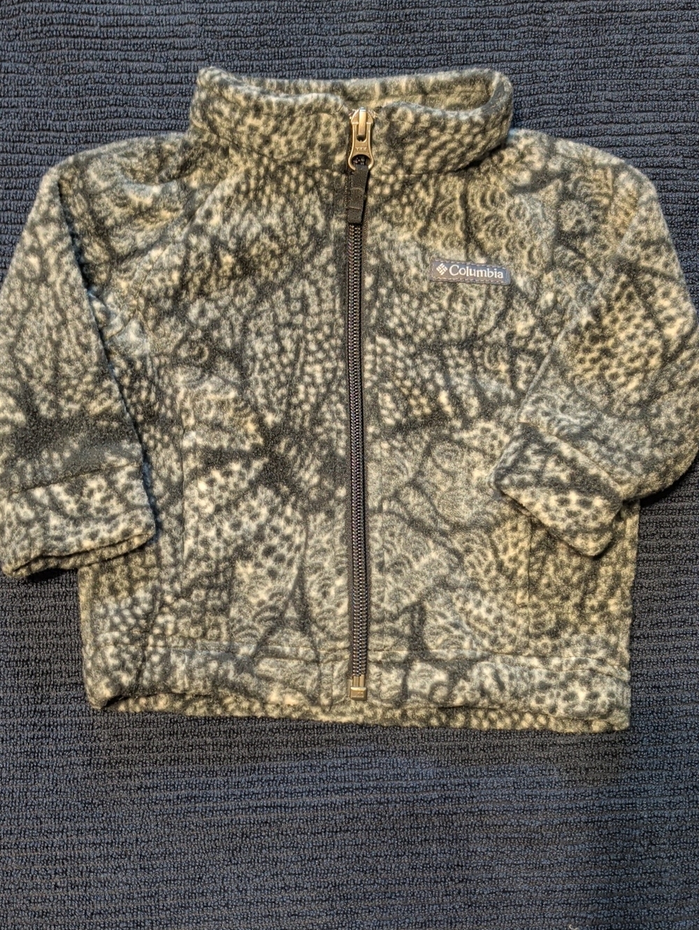 Columbia Kids Gray & Cream Patterned Fleece Jacket